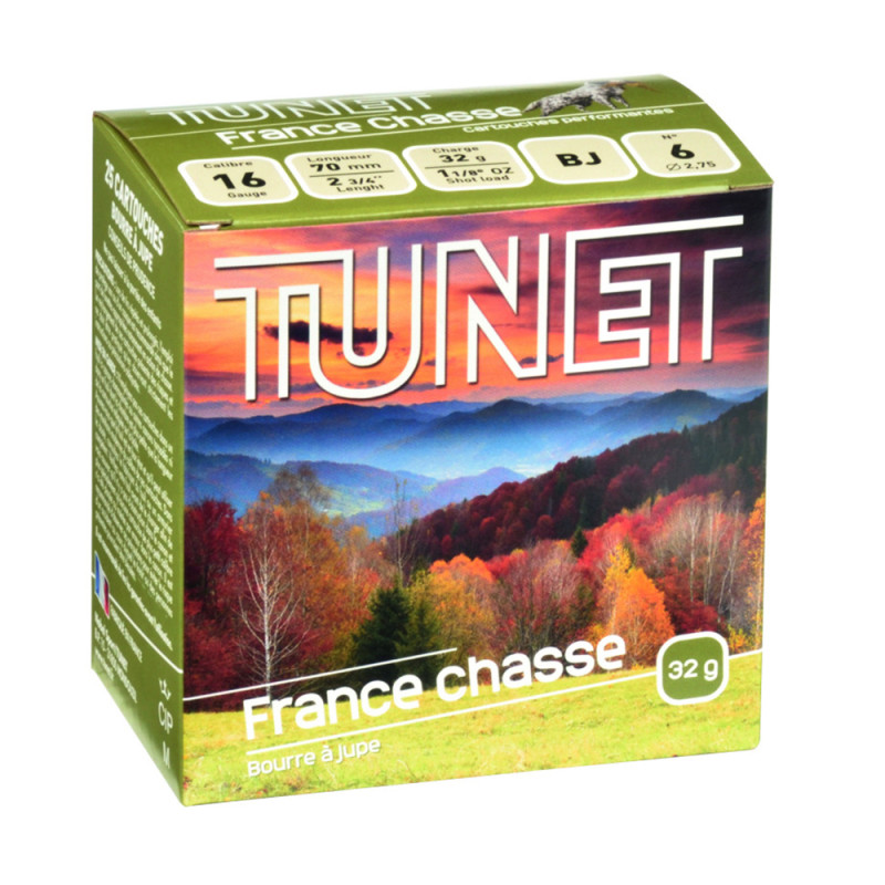 CARTOUCHES TUNET FRANCE CHASSE CAL.16