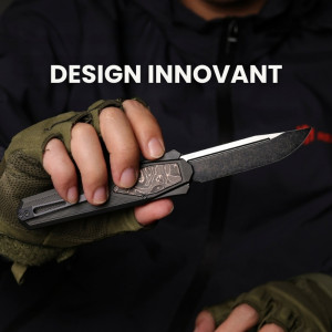 COUTEAU REMETTE A GRAVITÉ OTF SWORDFISH ANODISÉ NOIR
