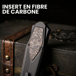 COUTEAU REMETTE A GRAVITÉ OTF SWORDFISH ANODISÉ NOIR