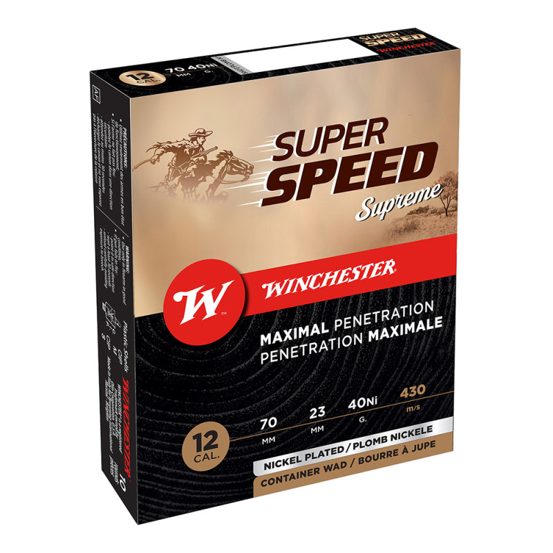 CARTOUCHES WINCHESTER SUPER SPEED SUPREME GEN3 40GR NICKELÉ