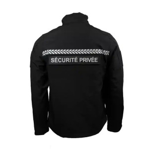 VESTE SOFTSHELL SÉCURITÉE PRIVÉE AVEC BANDES HV GK SAFETEK