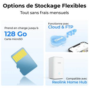 CAMÉRA EXTÉRIEURE REOLINK B440 4K ULTRA HD WI-FI + PANNEAU SOLAIRE