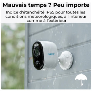 CAMÉRA EXTÉRIEURE REOLINK ARGUS B310 WI-FI + PANNEAU SOLAIRE