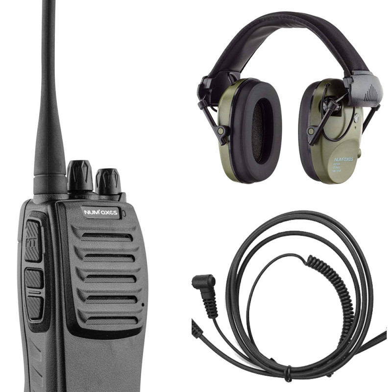 PACK TALKIE WALKIE + CASQUE + CORDON