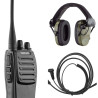 PACK TALKIE WALKIE + CASQUE + CORDON