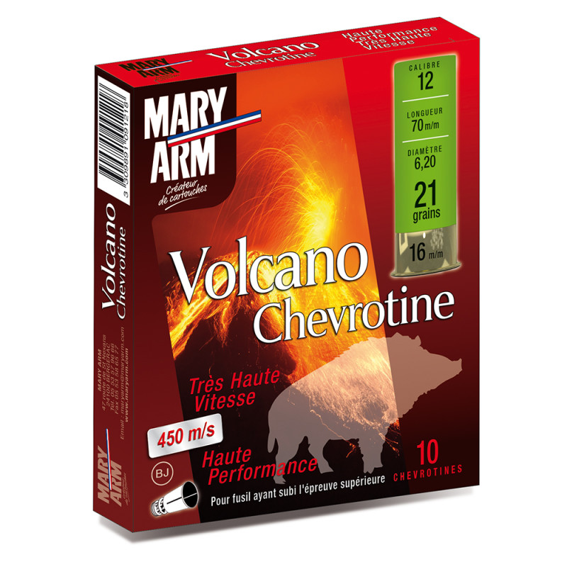 Cartouches mary arm volcano chevrotine hp c12