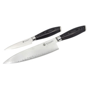 Couteau hakami ajisai set 2 pieces pakka