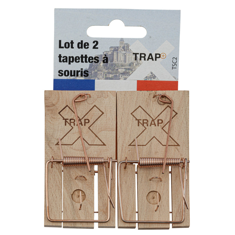 Tapette a souris en bois x2
