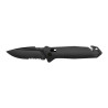 Couteau tb cac lame mixte 4 fonctions noir